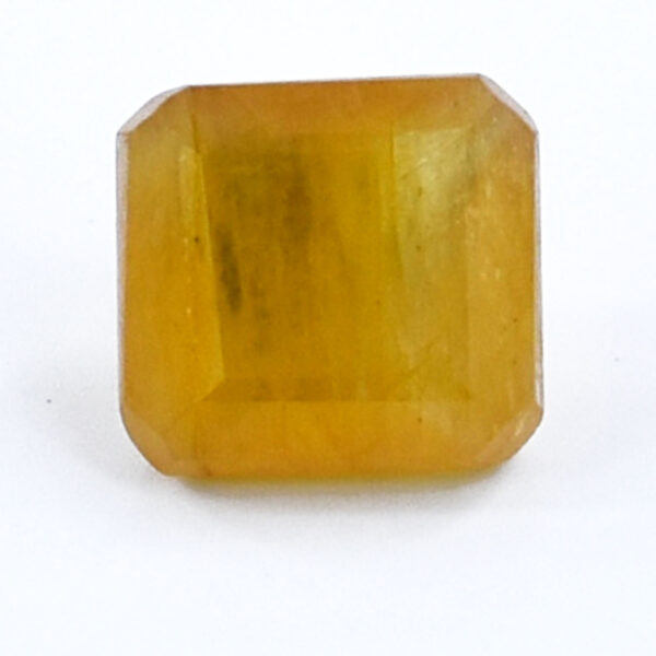 Natural 5.25 Ct Yellow Sapphire Gemstone – Octagonal Step Cut for Making Jewelry - Image 2