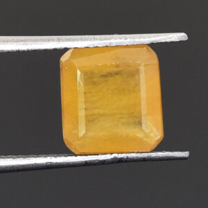 Natural 5.25 Ct Yellow Sapphire Gemstone – Octagonal Step Cut for Making Jewelry