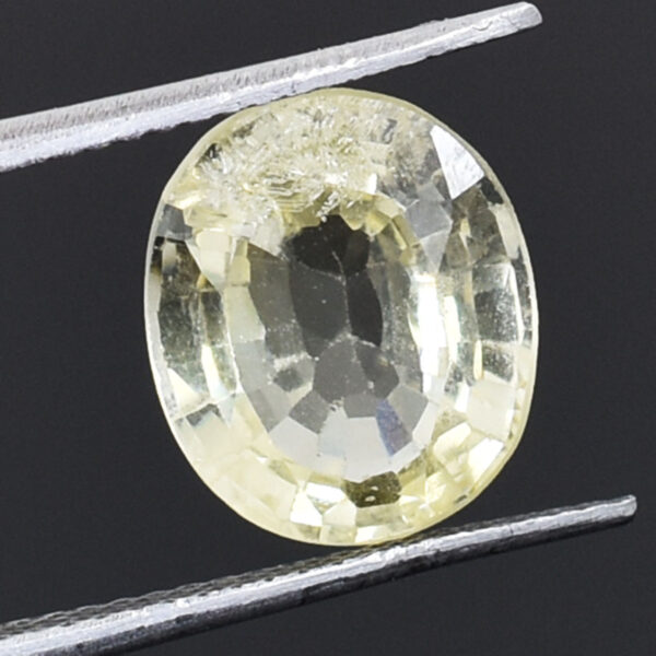 Natural 5.29 Cts Yellow Sapphire Gemstone – Oval Mixed Cut for Making Jewelry, Prosperity, Health & Success! - Image 2