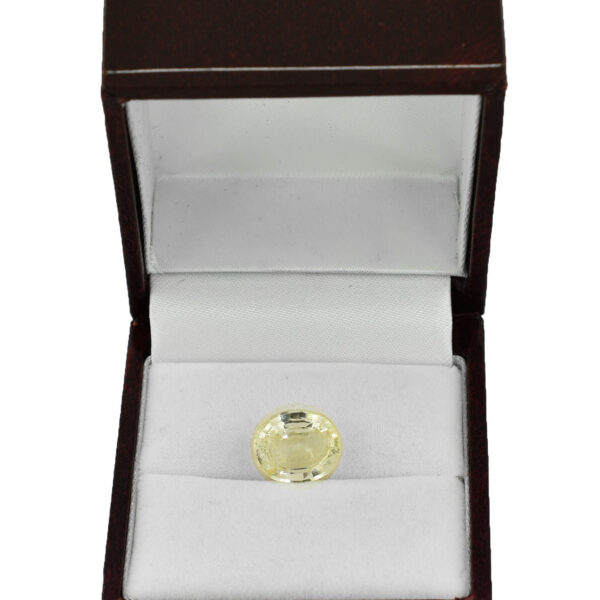 Natural 5.29 Cts Yellow Sapphire Gemstone – Oval Mixed Cut for Making Jewelry, Prosperity, Health & Success! - Image 4