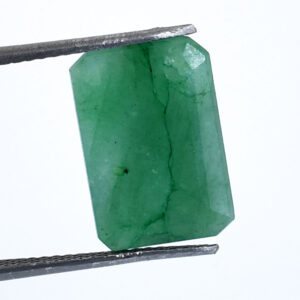 Certified Natural Emerald Gemstone – 6.81 Carats, Octagonal Step Cut, Boost Intellect & Prosperity !