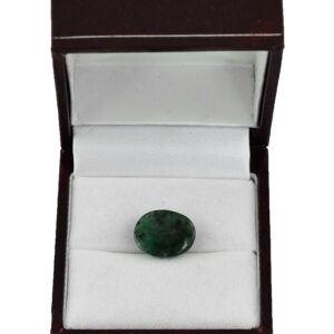 Certified Natural Emerald Gemstone – 7.20 Carats, Oval Cabachon, Boost Intellect & Prosperity !
