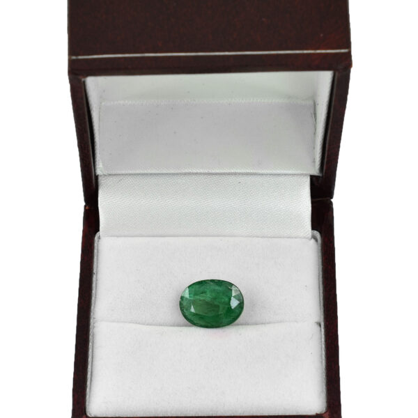 Certified Natural Emerald Gemstone – 3.85 Carats, Oval Mixed Cut, Boost Intellect & Prosperity ! - Image 4