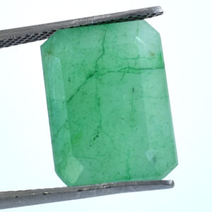 Natural Emerald Gemstone – 10.89 Carats, Octagonal Step Cut, Gem of Wisdom, Wealth & Wellness