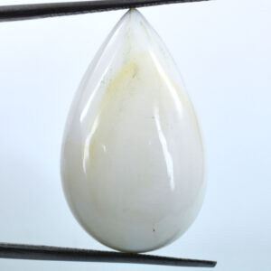 Natural White Opal Gemstone |13.23 Ct Pear Cabochon Cut | 26 x 16 x 5 mm Birthstone Jewelry