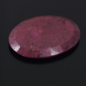 Huge Natural Ruby Gemstone – 96.30 Carats, Oval Mixed Cut, Certified, Making for Jewelry