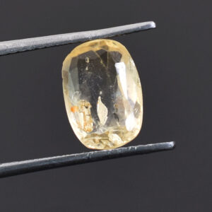 Natural 1.60 Cts Yellow Sapphire Gemstone – Oval Mixed Cut for Making Jewelry, Prosperity, Health & Success!