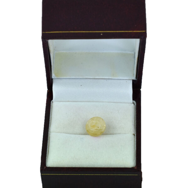 Natural 6.55 Cts Yellow Sapphire Gemstone – Oval Mixed Cut for Making Jewelry, Especially beneficial for Sagittarius (Dhanu Rashi) and Pisces (Meena Rashi) natives. (Copy) - Image 4
