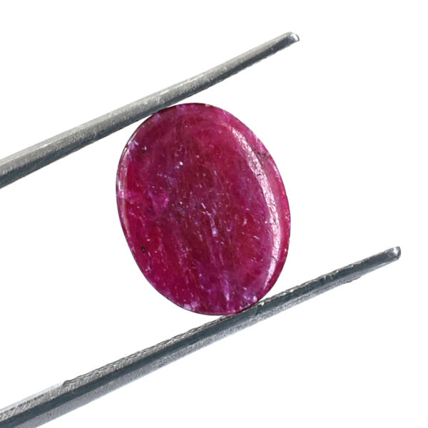5.54 Cts, Certified Natural Ruby Gemstone – Oval Cabachon| Astrological & Healing Benefits ! - Image 2