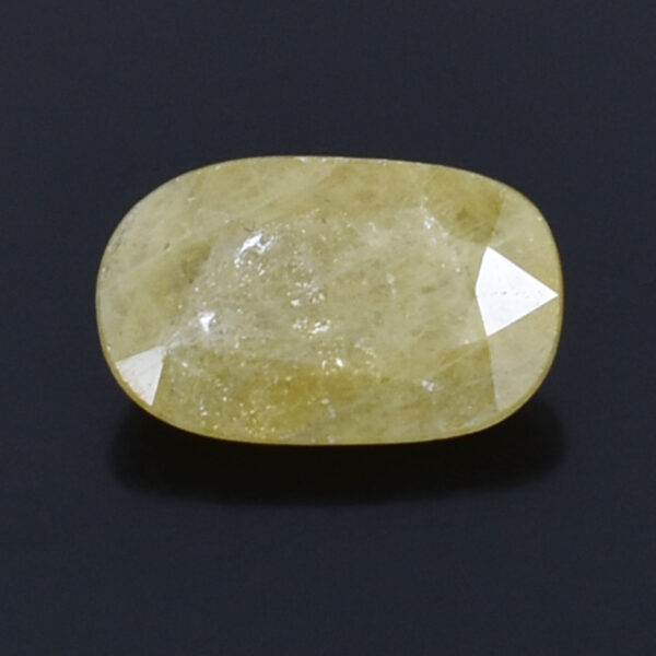 Natural 4.81 Cts Yellow Sapphire Gemstone – Oval Mixed Cut for Making Jewelry, Especially beneficial for Sagittarius (Dhanu Rashi) and Pisces (Meena Rashi) natives.