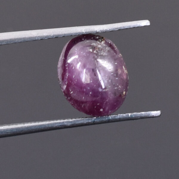 6.75 Cts, Certified Natural Star Ruby Gemstone – Oval Cabachon| Astrological & Healing Benefits ! - Image 3