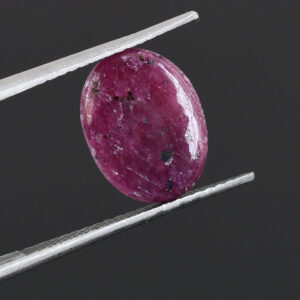 Natural Ruby Gemstone – 4.84 Carats, Oval Cabachon, Certified, Making for Jewelry