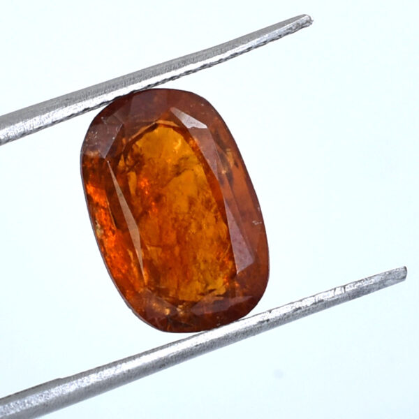 Premium Natural Hessonite (Gomed) – 5.99 Carats | Oval Mixed Cut | Rich Color & Clarity - Image 3