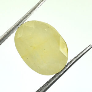 Natural 6.87 Cts Yellow Sapphire Gemstone – Oval Mixed Cut for Making Jewelry