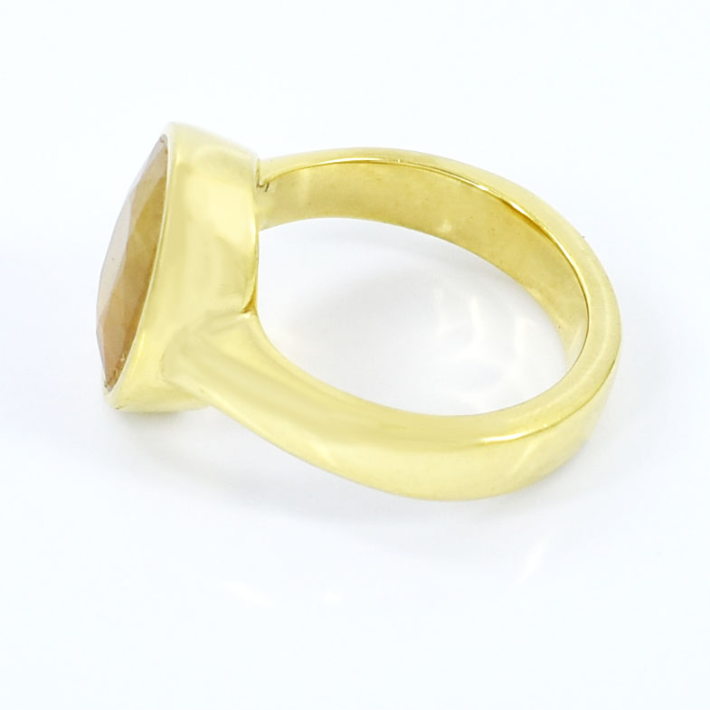 Natural 7 Ct Yellow Sapphire (Pukhraj) Ring | Certified Guru Grah Astrology Ring for Wealth, Luck & Prosperity - Image 3