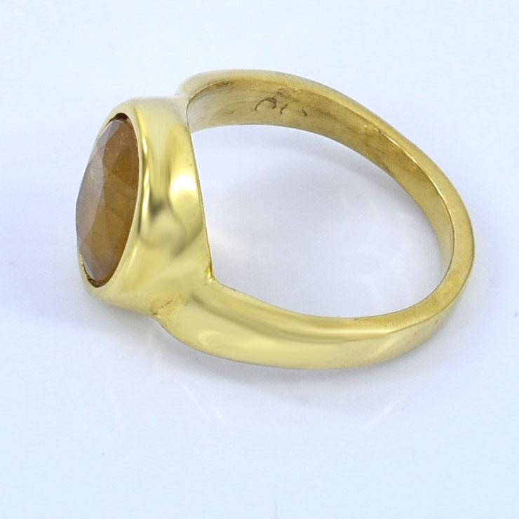 Natural 7 Ct Yellow Sapphire (Pukhraj) Ring | Certified Guru Grah Astrology Ring for Wealth, Luck & Prosperity - Image 2