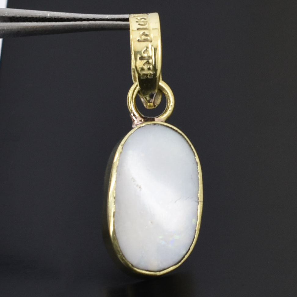 Natural Fire Opal Birthstone Pendant Necklace | Certified October Birthstone Jewelry | Handmade Gift for Wife & Her - Image 3