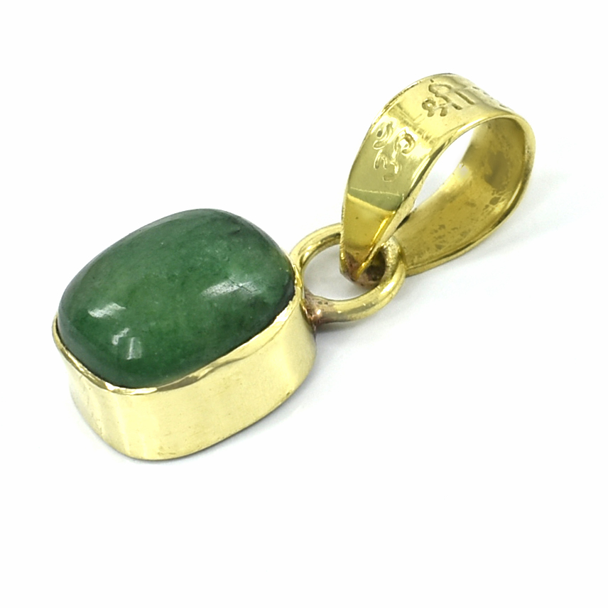 Natural Emerald Cabochon Pendant | 15 Carat | Mercury Planet Astrology Gemstone Jewelry | Gift for Love - Image 4