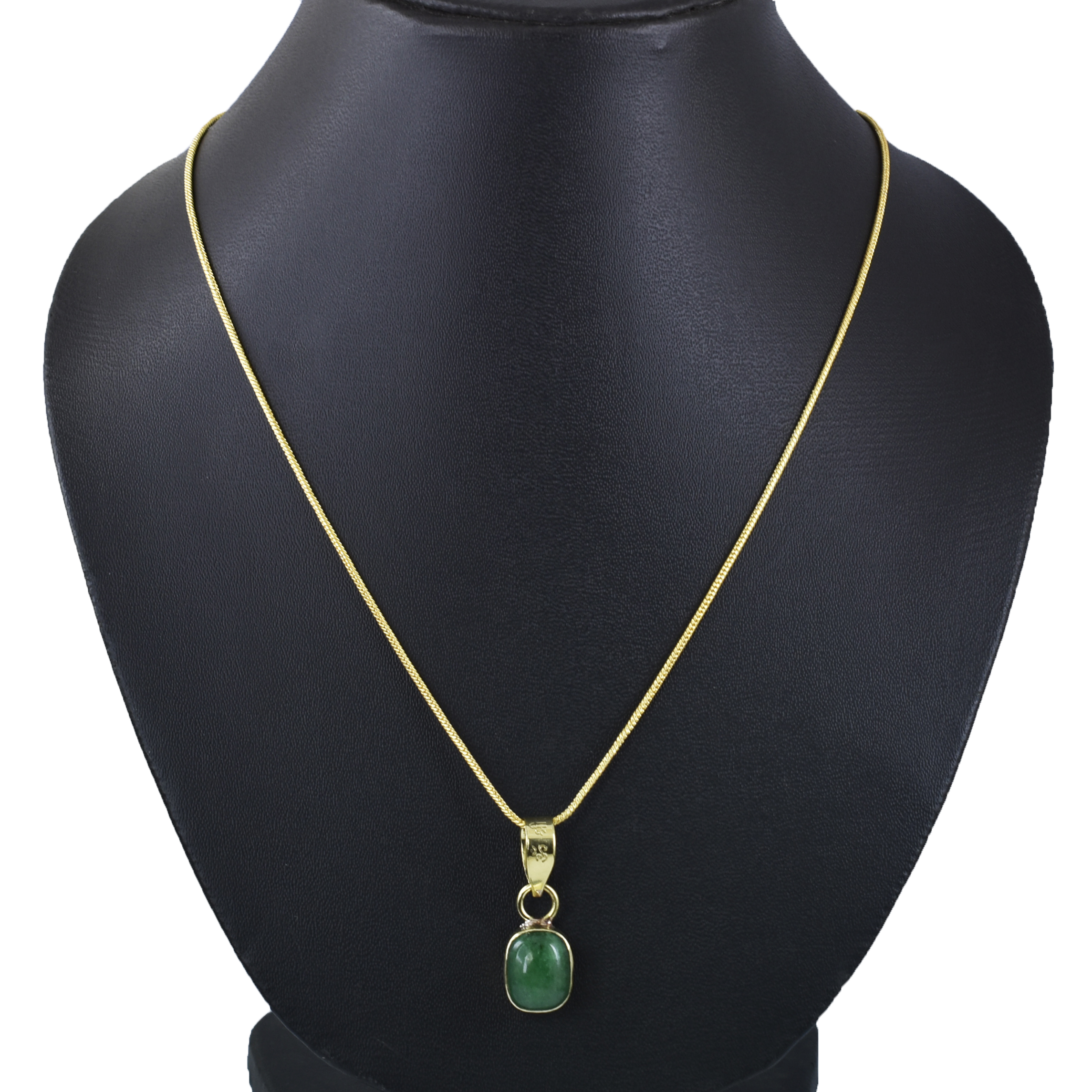 Natural Emerald Cabochon Pendant | 15 Carat | Mercury Planet Astrology Gemstone Jewelry | Gift for Love - Image 2