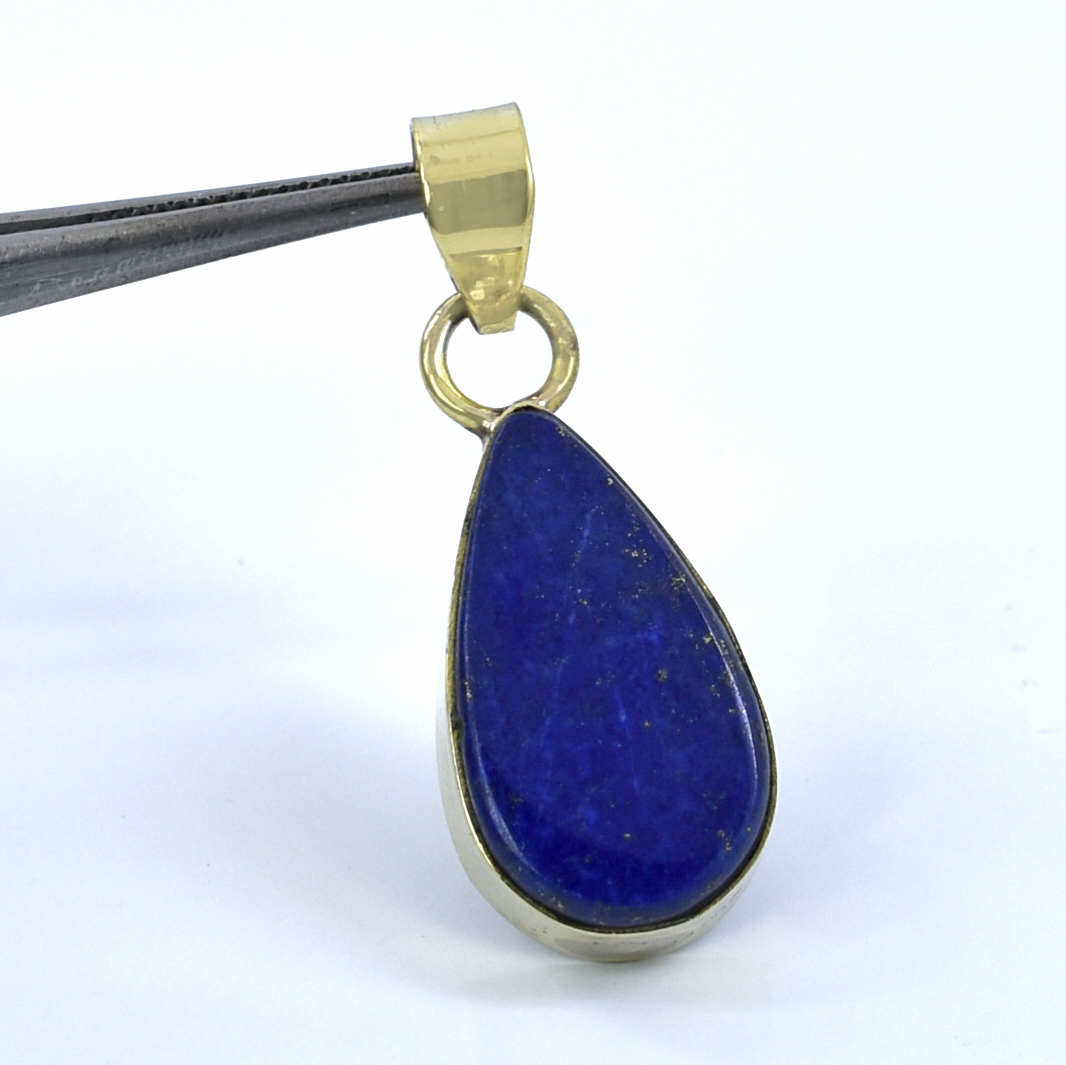 Lapis Lazuli Pendant | 23x12.5mm Pear Gemstone - Image 4