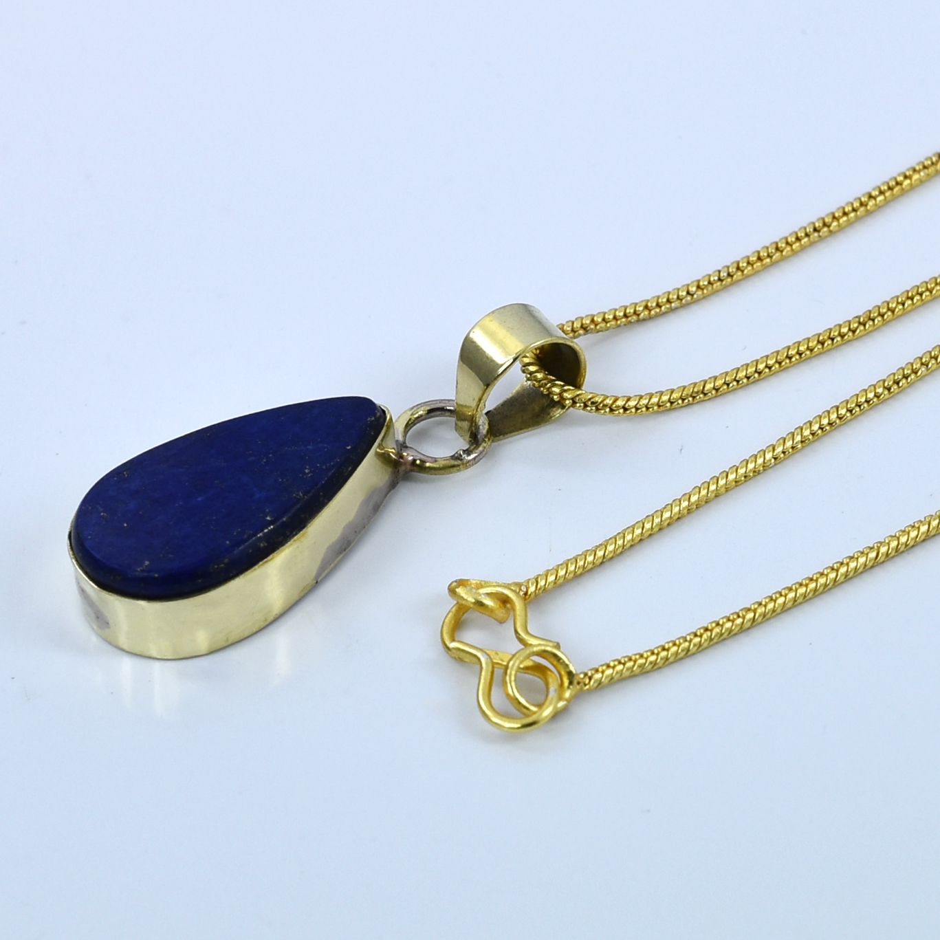 Lapis Lazuli Pendant | 23x12.5mm Pear Gemstone - Image 5