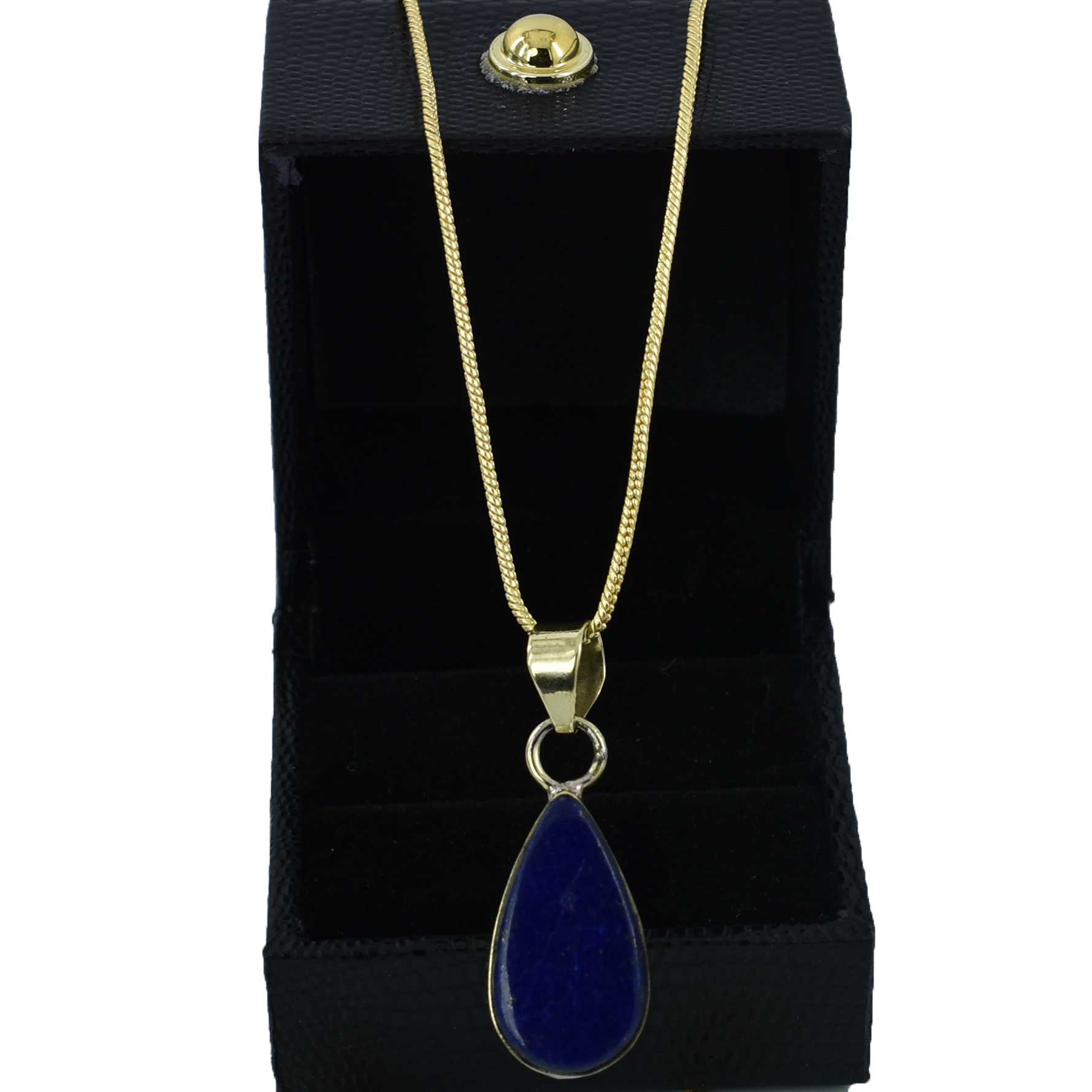 Lapis Lazuli Pendant | 23x12.5mm Pear Gemstone - Image 7