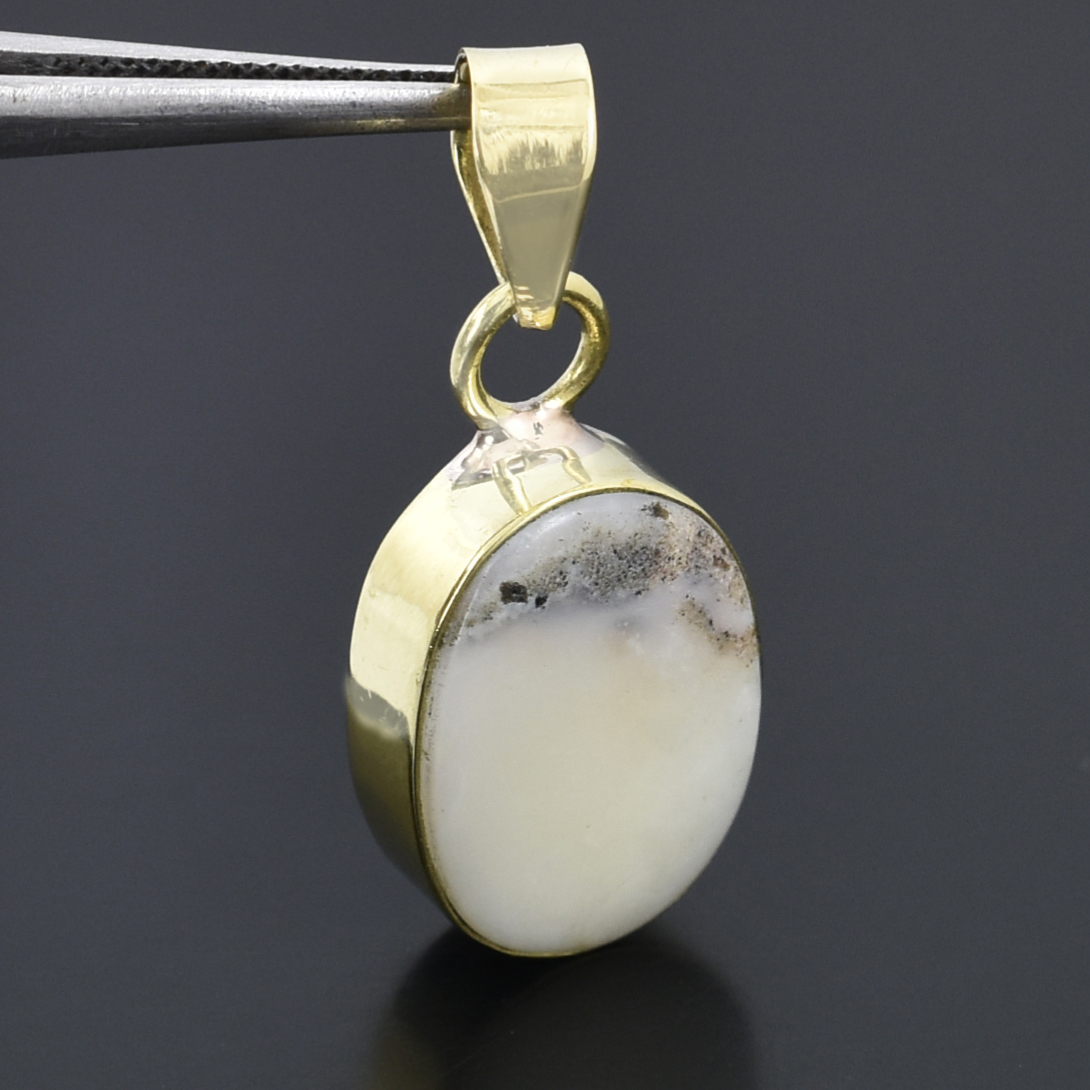 Natural White Opal Birthstone Pendant | 20 Carat Certified Gemstone | October Birthstone Jewelry | Elegant Healing Stone Necklace - Image 2