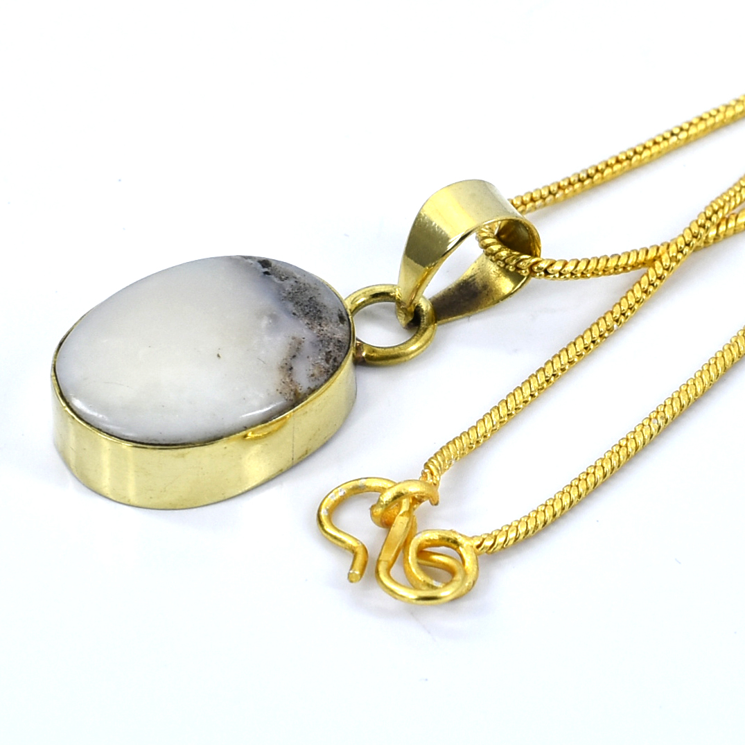 Natural White Opal Birthstone Pendant | 20 Carat Certified Gemstone | October Birthstone Jewelry | Elegant Healing Stone Necklace - Image 3