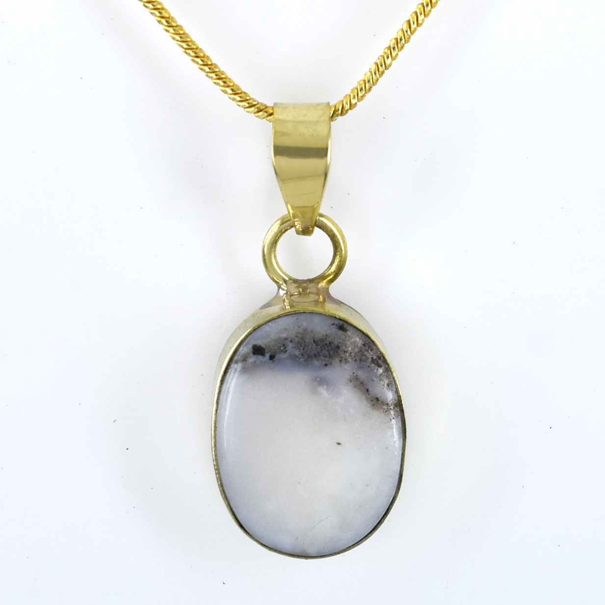 Natural White Opal Birthstone Pendant | 20 Carat Certified Gemstone | October Birthstone Jewelry | Elegant Healing Stone Necklace