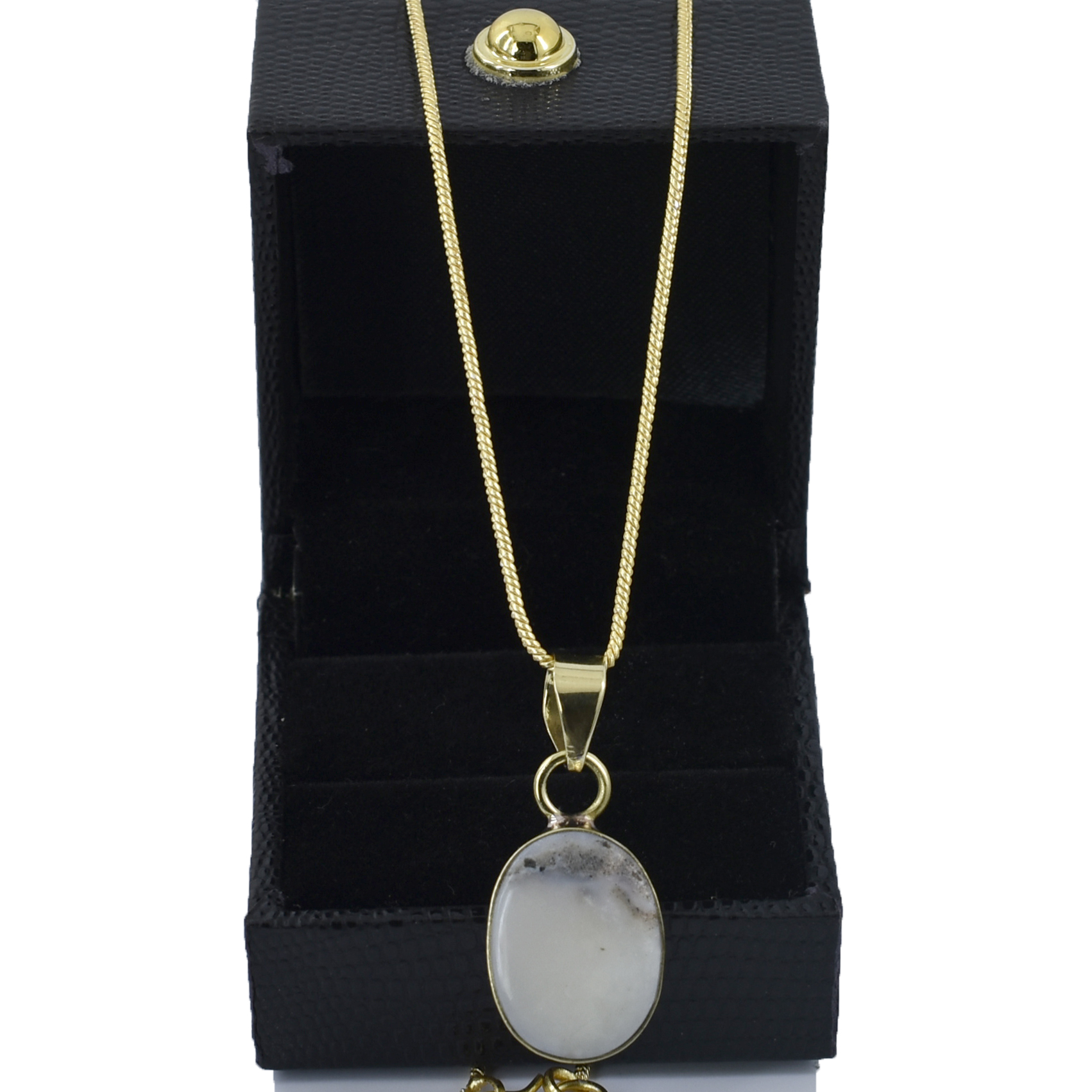 Natural White Opal Birthstone Pendant | 20 Carat Certified Gemstone | October Birthstone Jewelry | Elegant Healing Stone Necklace - Image 6