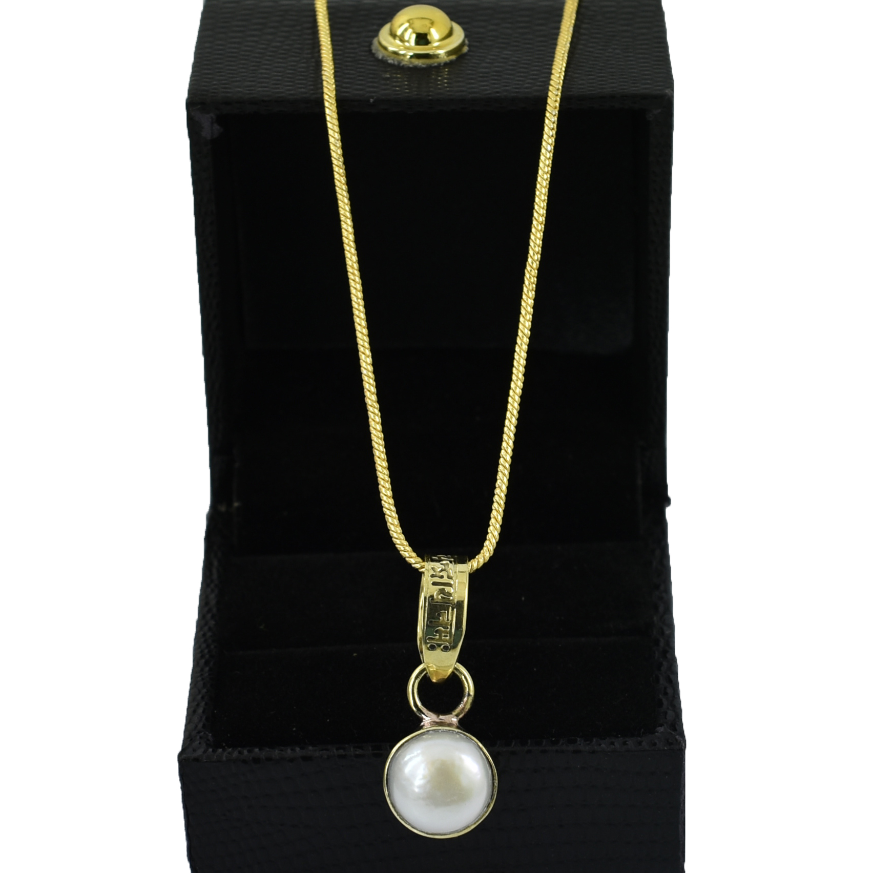 Freshwater Pearl Pendant in 925 Sterling Silver – 7 Carat White Pearl Energized with “Om Chandraya Namah” Mantra - Image 4