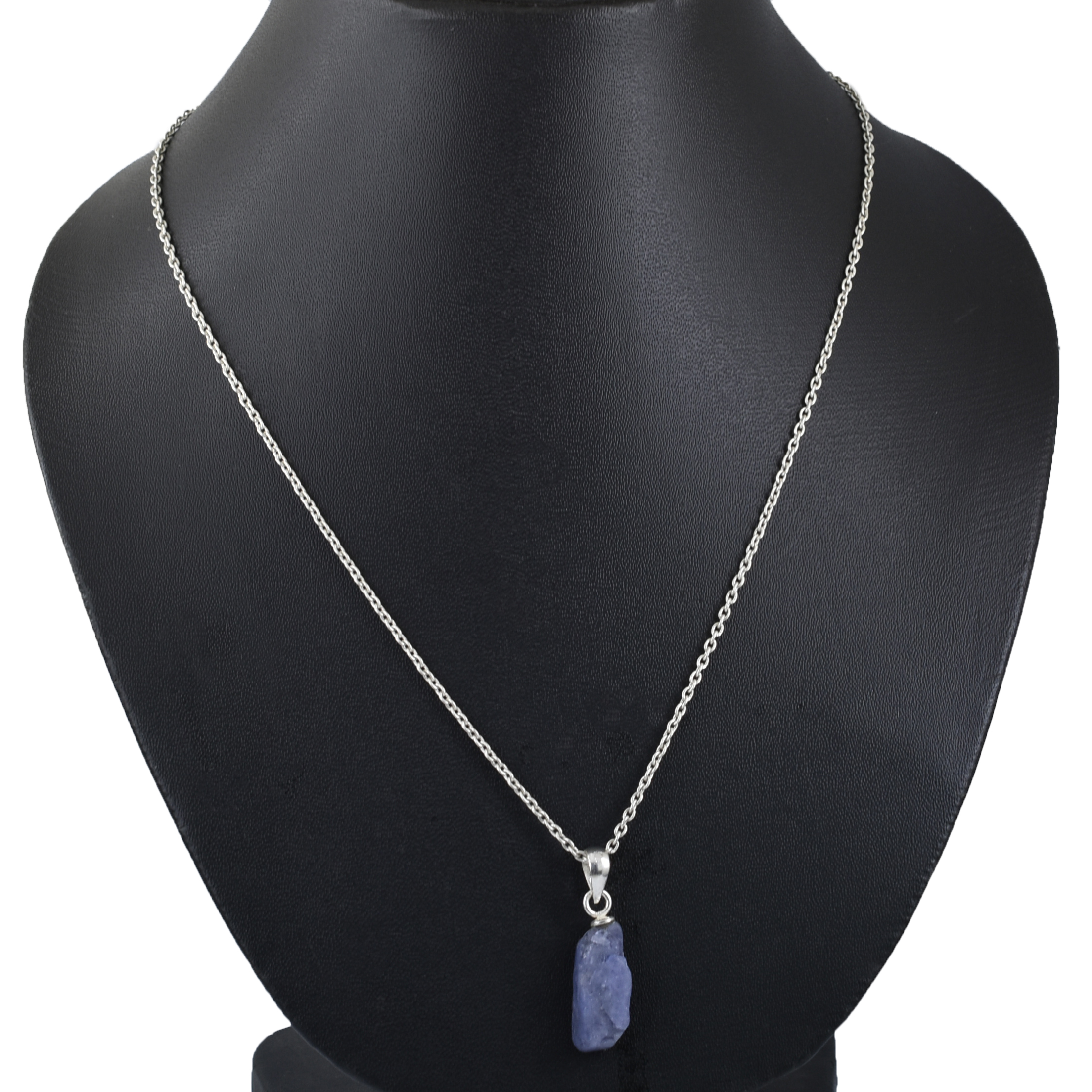 Natural Amethyst Rough Cut Pendant ,21 x 8mm, 925 Sterling Silver 3 g Gemstone Pendant - Image 8