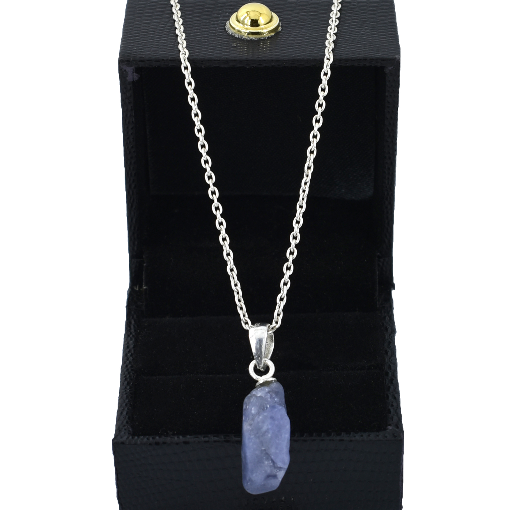 Natural Amethyst Rough Cut Pendant ,21 x 8mm, 925 Sterling Silver 3 g Gemstone Pendant - Image 7