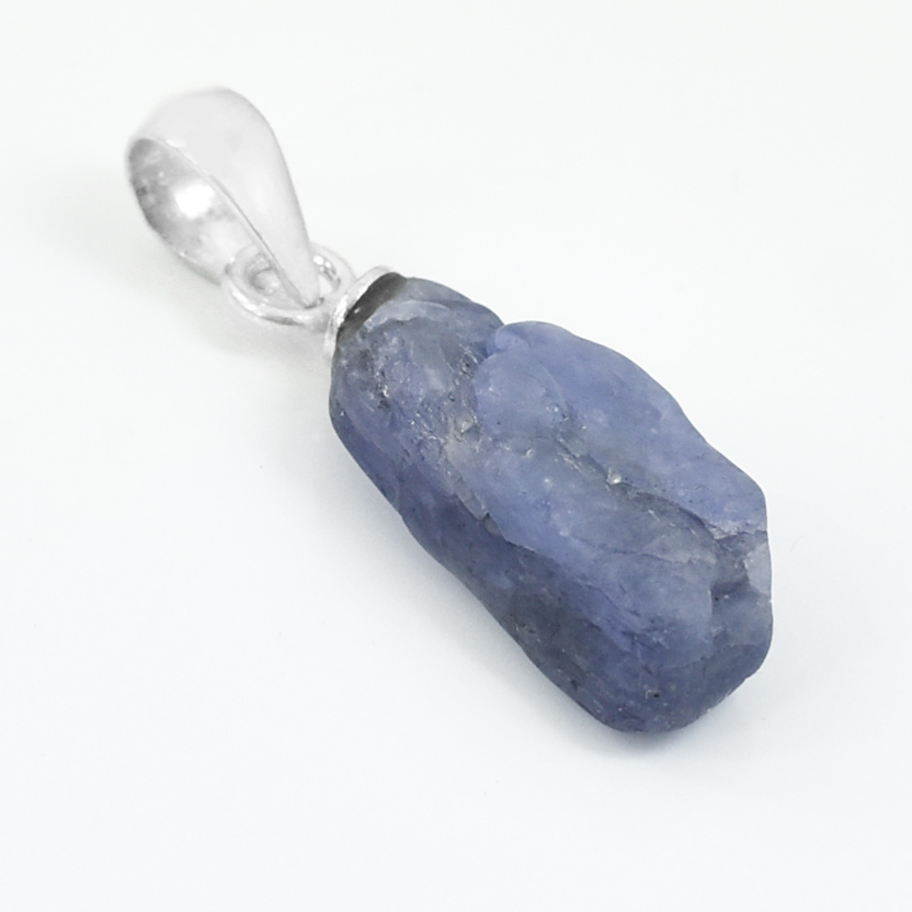 Natural Amethyst Rough Cut Pendant ,21 x 8mm, 925 Sterling Silver 3 g Gemstone Pendant - Image 3