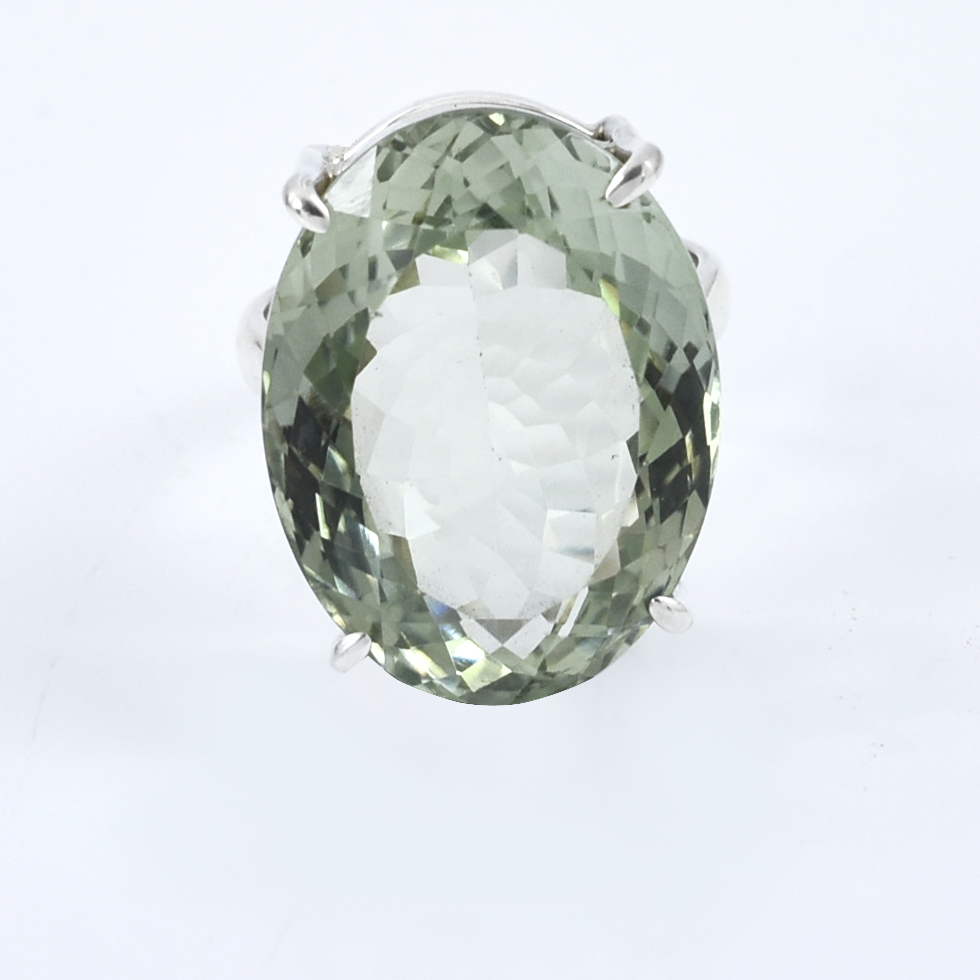 Ring – Natural 25ct Gemstone – 24.5 x 18.5 mm – US Size 7.5 – 925 Sterling Silver Healing Crystal - Image 2