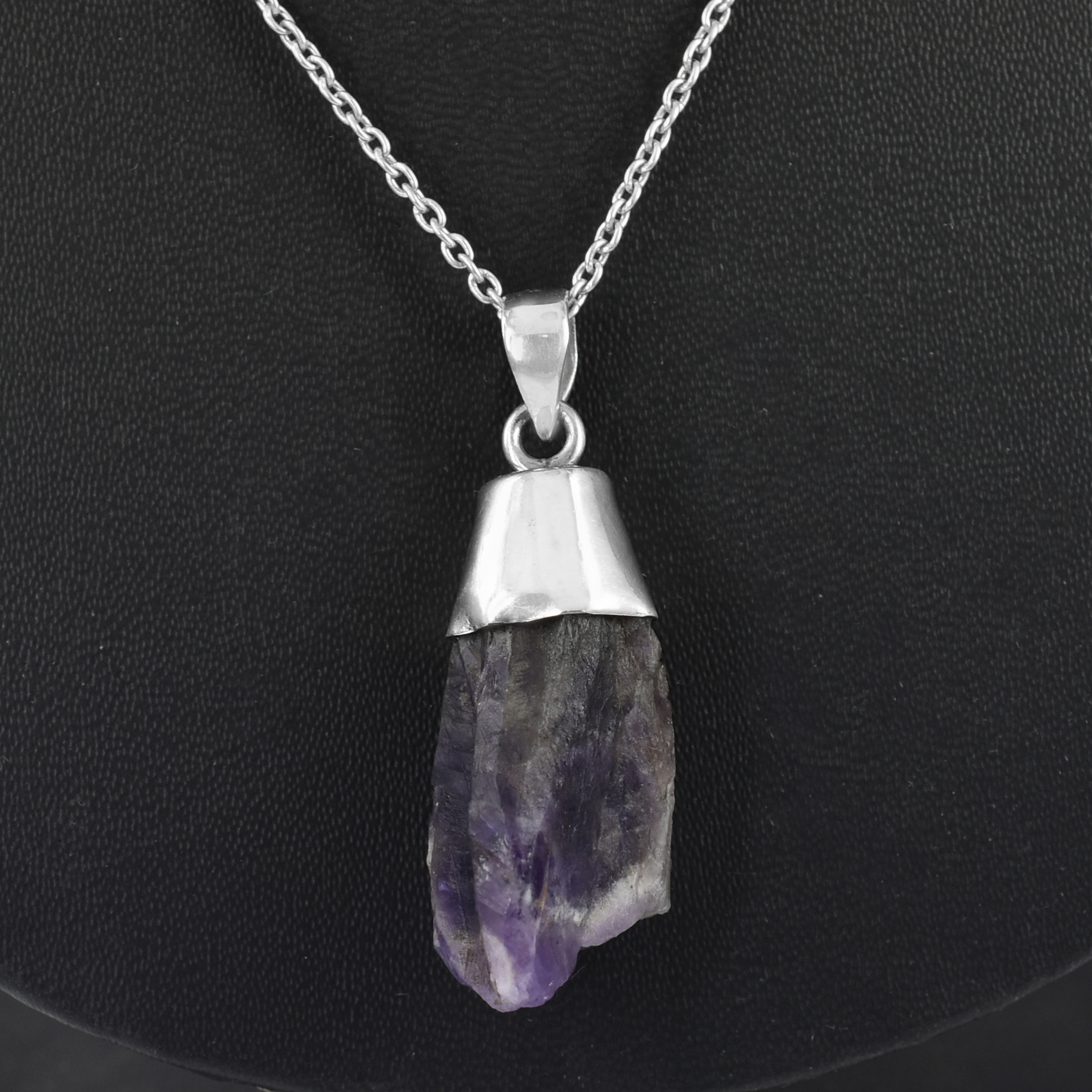 Rough Cut Pendant ,22.5 x 17 mm, 925 Sterling Silver 15.5g Gemstone Pendant - Image 7