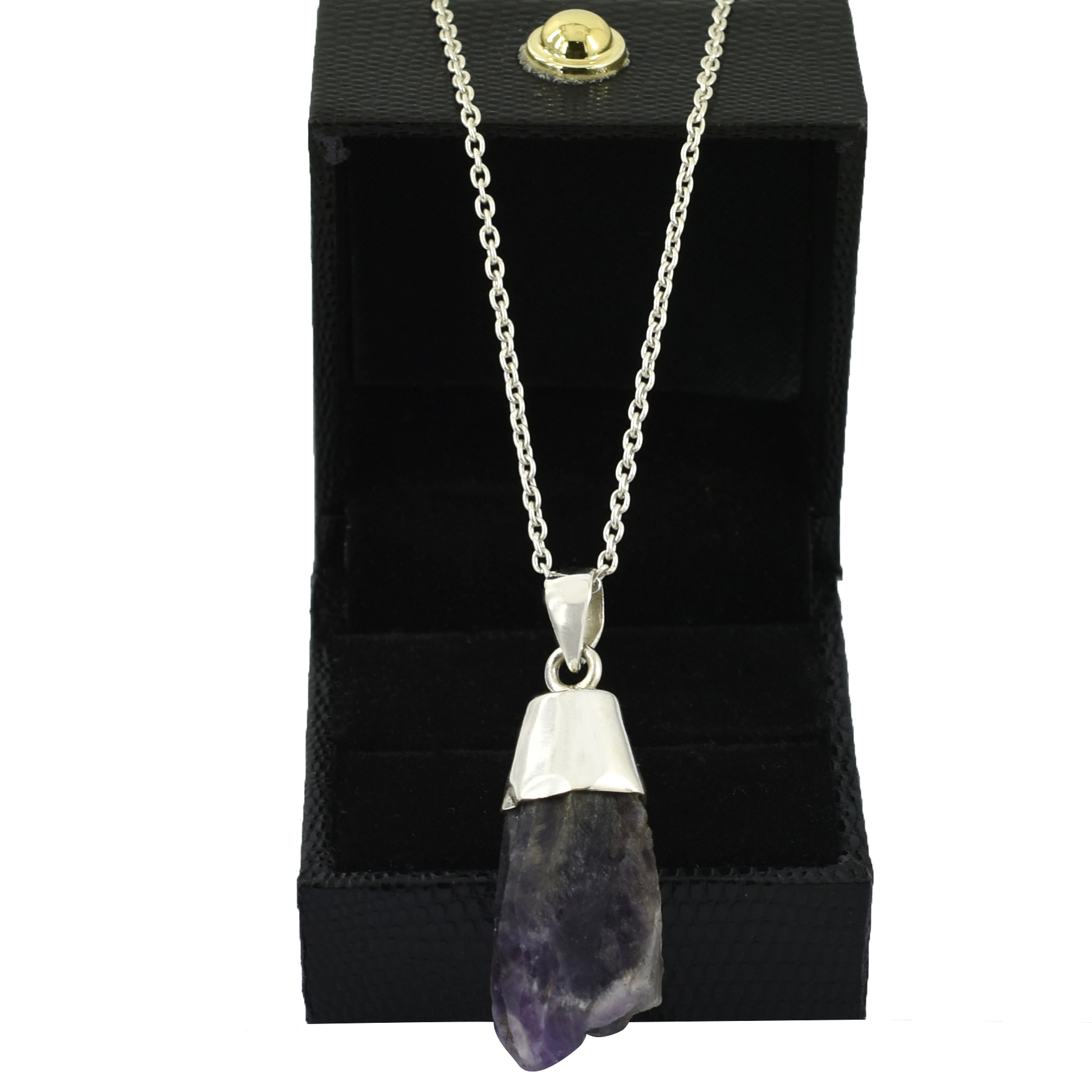 Rough Cut Pendant ,22.5 x 17 mm, 925 Sterling Silver 15.5g Gemstone Pendant - Image 4