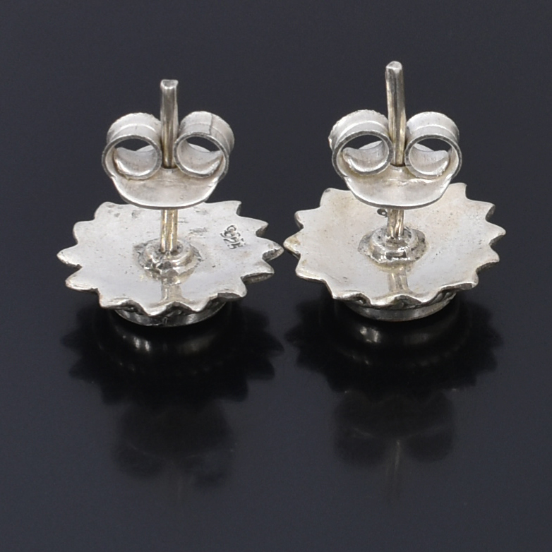 Ruby Gemstone Pandant(Studs, Sterling Silver Push Back,) - Image 3