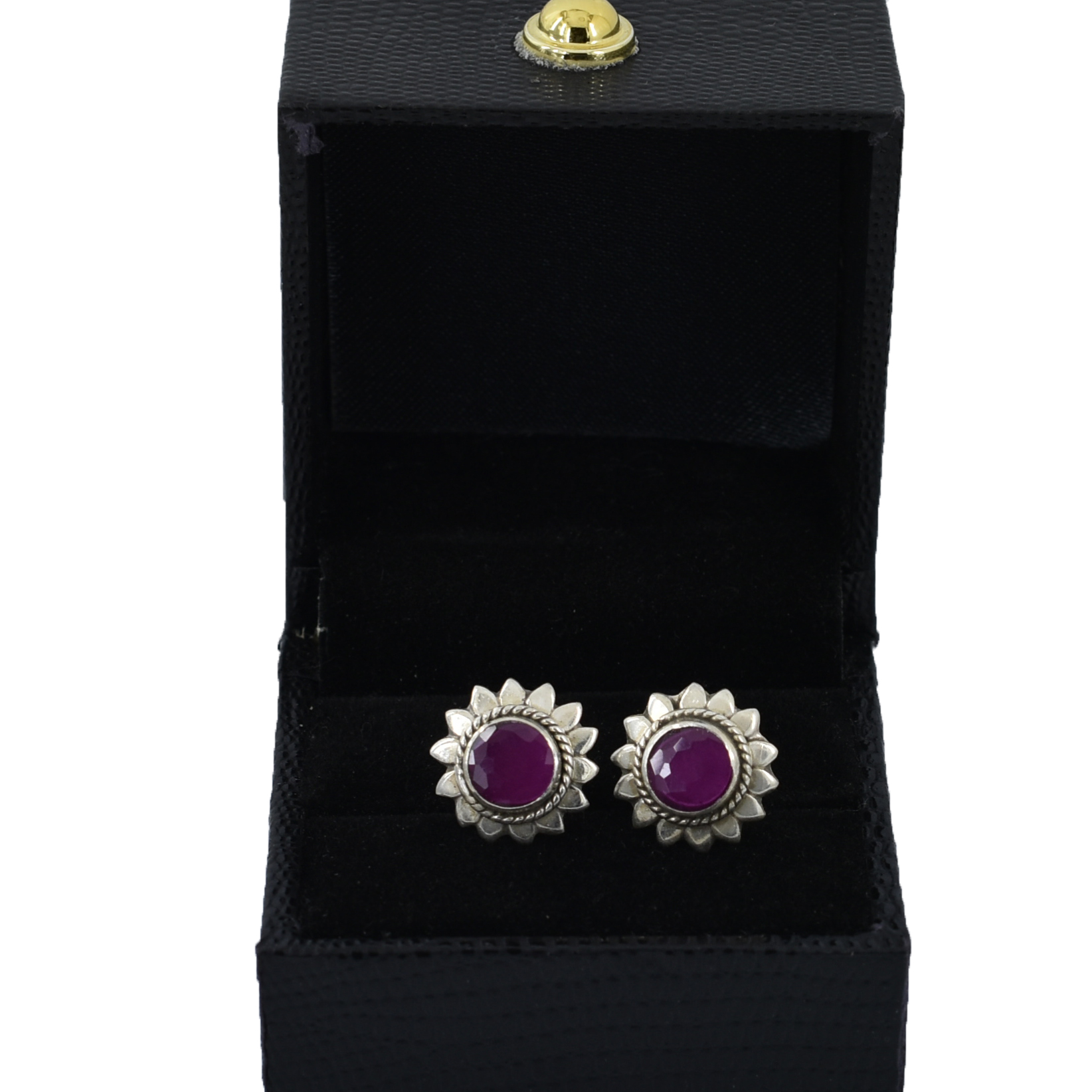 Ruby Gemstone Pandant(Studs, Sterling Silver Push Back,) - Image 6