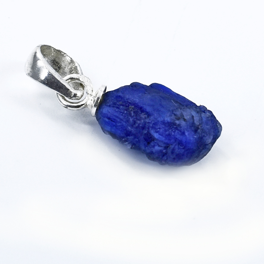 Lapis Lazuli Pendant in 925 Sterling Silver | Rough Cut Gemstone Pendant - Image 3