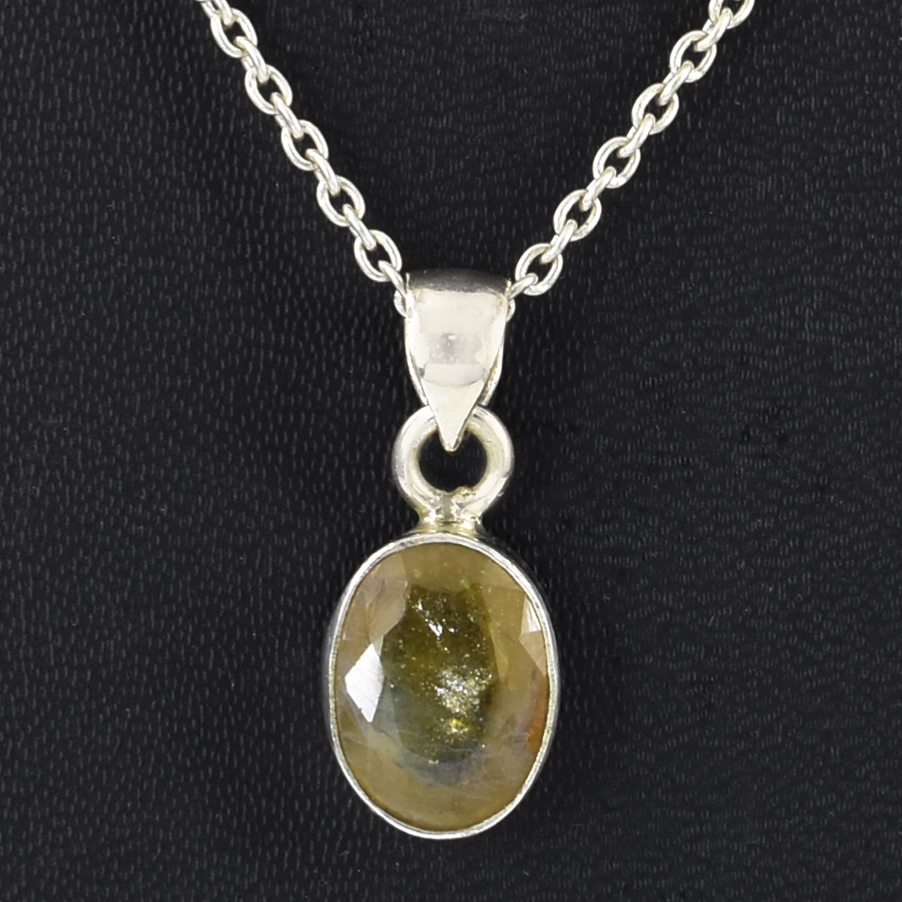 Pukhraj Gemstone Pendant, Birthstone Jewelry, Yellow Sapphire - Image 6