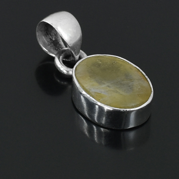 Pukhraj Gemstone Pendant, Birthstone Jewelry, Yellow Sapphire - Image 3