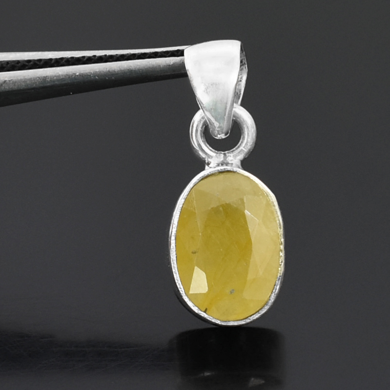 Pukhraj Gemstone Pendant Yellow Sapphire Astrology Pendant - Image 3