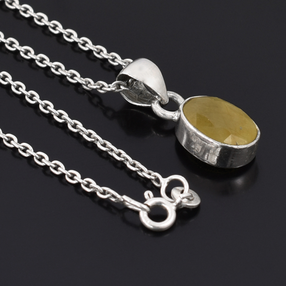 Pukhraj Gemstone Pendant Yellow Sapphire Astrology Pendant - Image 4