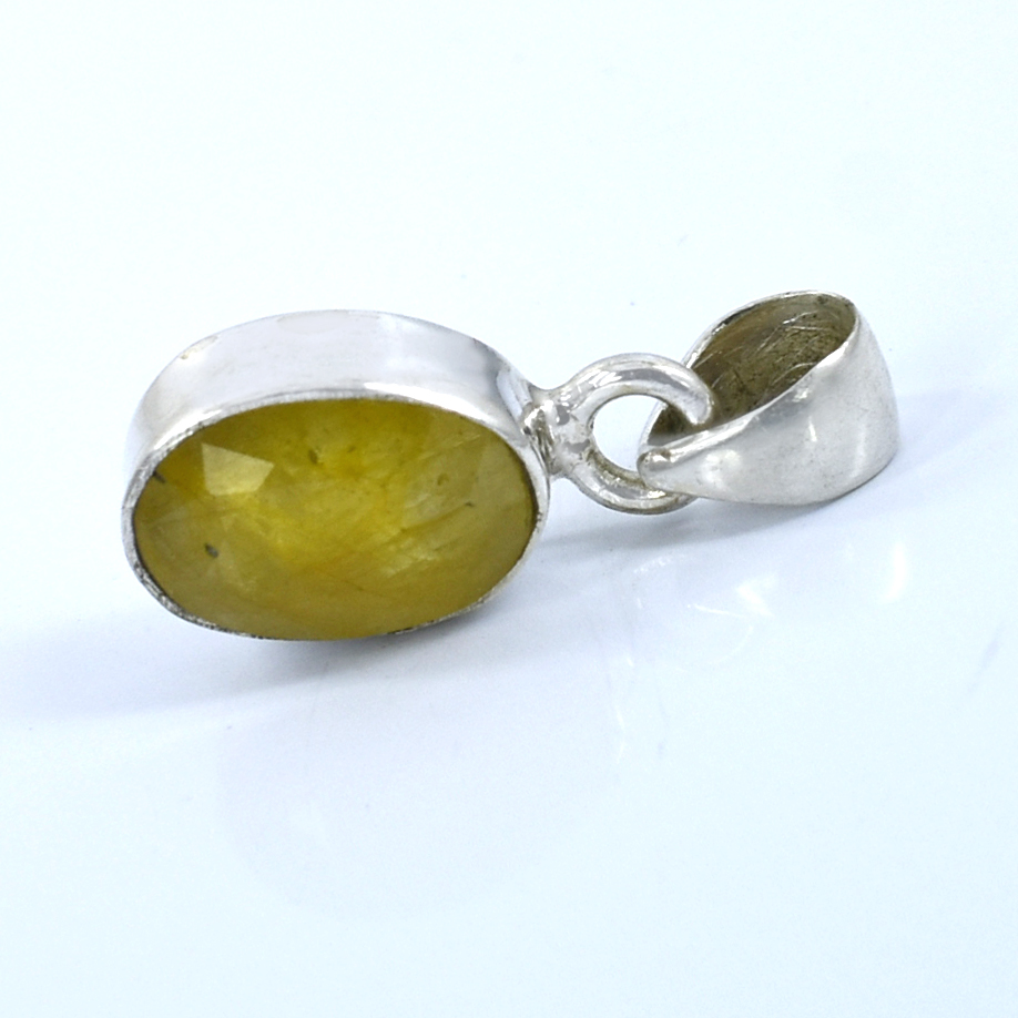 Pukhraj Gemstone Pendant Yellow Sapphire Astrology Pendant - Image 2