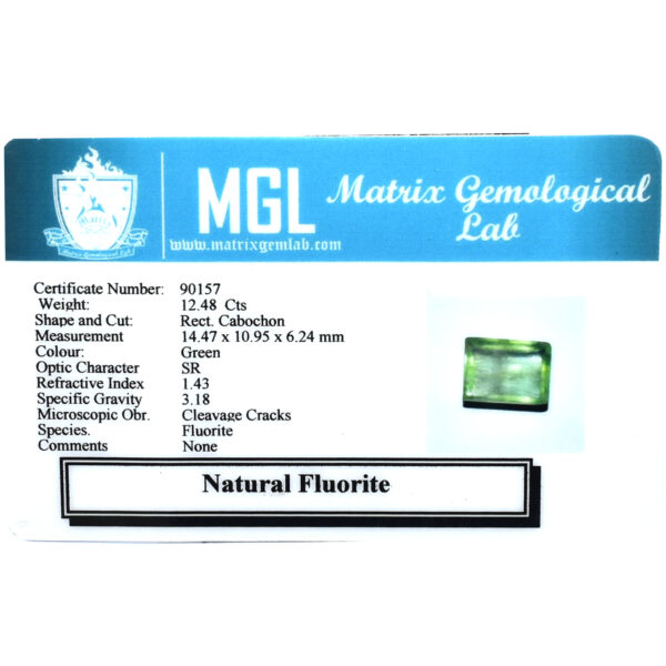 Natural Fluorite Gemstone – 12.48 Carats | Enhances Focus & Emotional Clarity ! - Image 3