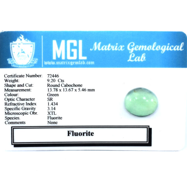 Natural Fluorite Gemstone – 9.20 Carats | Enhances Focus & Emotional Clarity ! - Image 4