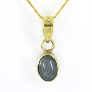 Aquamarine Pendant, Oval Cut ,5ct,12 x 8.5 mm ,Natural Gemstone
