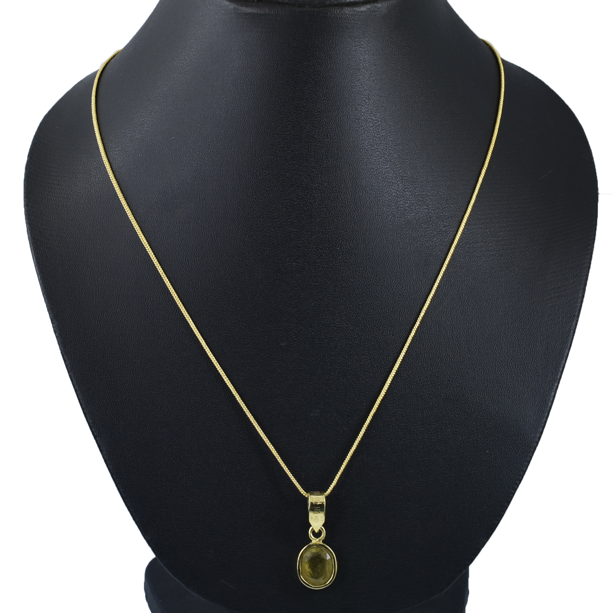 Yellow Sapphire Pendant with "Om Brihaspataye Namah" Mantra - Image 7