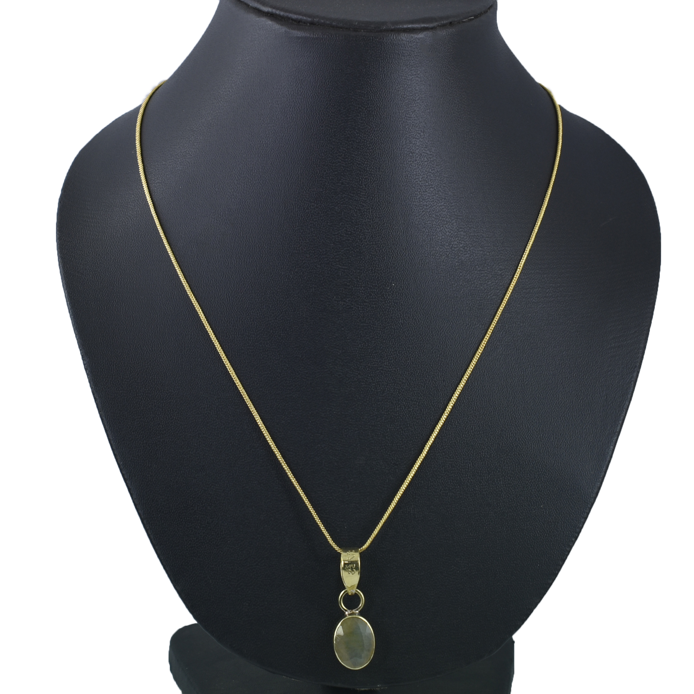 Yellow Sapphire Pendant with "Om Brihaspataye Namah" Mantra - Image 7